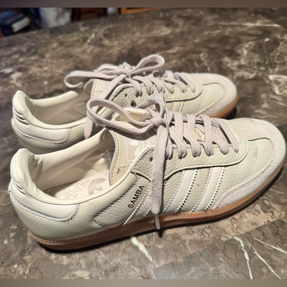 Adidas Samba Sneakers in Light Tan and Beige - Picture 17 of 17